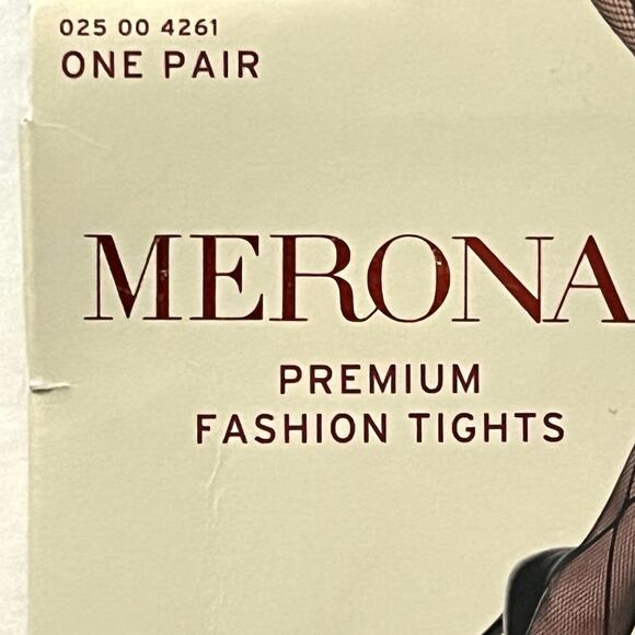 Merona Women's Black Fishnet Tights Stockings M/L Semi-Sheer 5.5"-5.8" 140-190lb - Picture 3 of 10